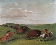 Buffalo Chase with Bows and Lances George Catlin